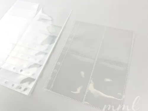 10 Kunststoffhüllen (DIN A5) für die Label-Sortierung (4 Taschen pro Hülle)