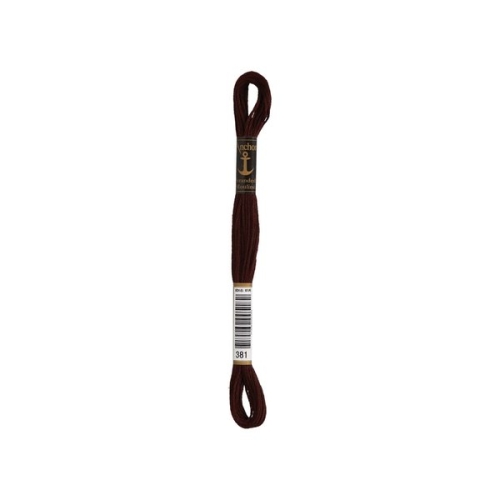 Anchor Sticktwist Stickgarn dunkelbraun (00381) (8m - 6 Fäden)