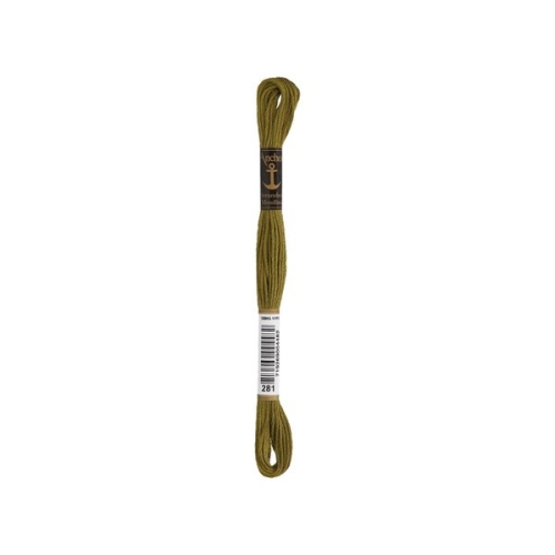 Anchor Sticktwist Stickgarn oliv (00281) (8m - 6 Fäden)