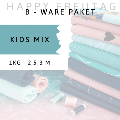 B-Ware Stoff-Paket Kids mix (1 kg, ca. 2,5-3m)
