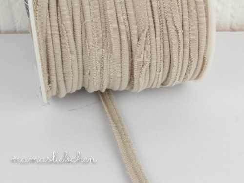 Baumwolljersey- Paspel (0,9mm) #kiesel (1,0 m)