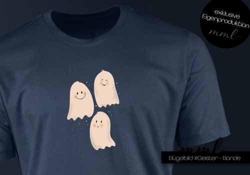 Bügelbild kleine Gespenster / Geister Bande - gruselig süß :) Happy Halloween