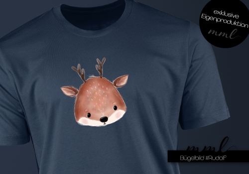 Bügelbild Rudolf Rentier Reh