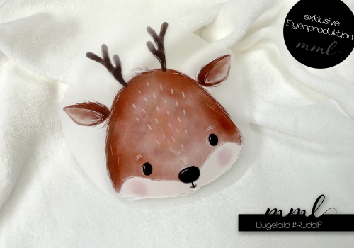 Bügelbild Rudolf Rentier Reh