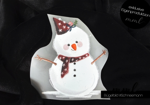 Bügelbild Schneemann groß
