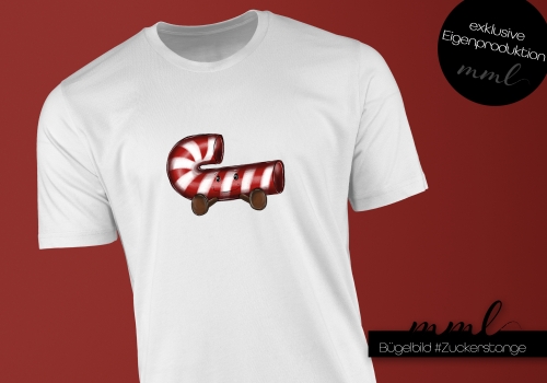 Bügelbild Zuckerstange groß