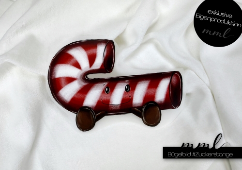Bügelbild Zuckerstange groß