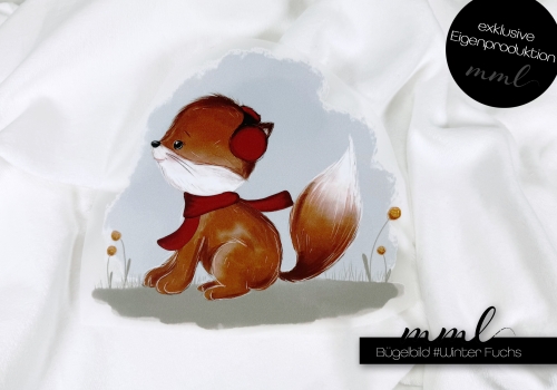 Bügelbilder Herbst / Winter Fuchs