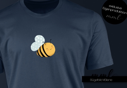 Bügelbilder kleine Biene / Bienchen aquarell - groß