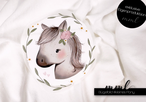 Bügelbilder kleines Pony - Pferd - groß