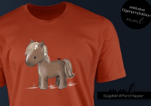 Bügelbilder Pferd Pepper / kleines Pony - groß
