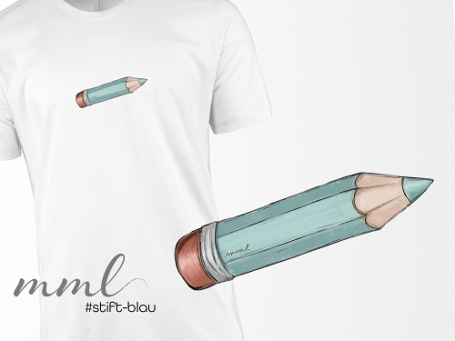 Bügelbilder Stift Einschulung schreiben lernen, malen - Schulstart / Schultüte - mint