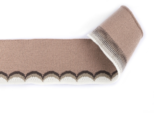 Cuff- Bündchen 70mm Wellen #beige (1,1m)