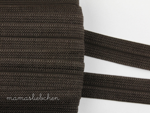elastisches Einfassband #schoko (1,0m)