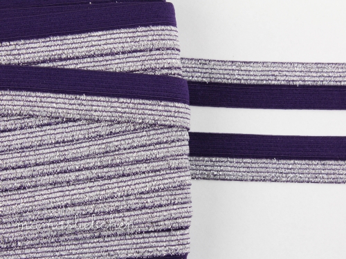 elastisches Schrägband Polyamid Glitzer #violet (1,0m)