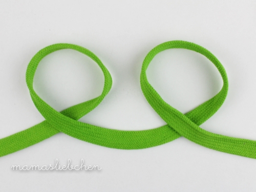 flache Kordel / Hoodieband 17 mm #dunkle limette (1,0m)