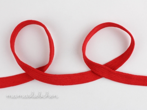 flache Kordel / Hoodieband 17 mm #rot (1,0m)