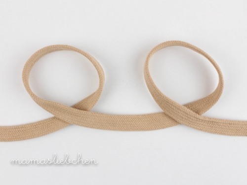 flache Kordel / Hoodieband 17 mm #sand (1,0m)