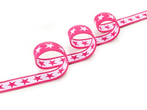 Gummiband 20mm Stern #pink (1,0m)