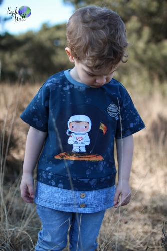 Jersey-Stoff Weltraum Astronaut Rakete 