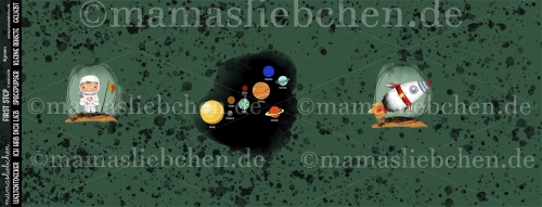 Jersey-Stoff Weltraum Astronaut Rakete 