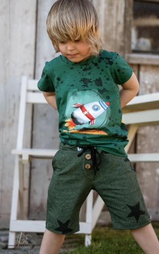 Jersey-Stoff Weltraum Astronaut Rakete 