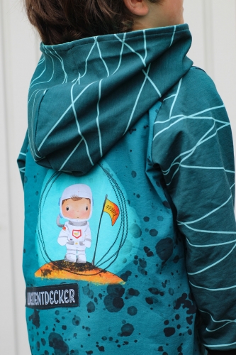 Jersey-Stoff Weltraum Astronaut Rakete 