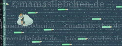 Jersey-Stoff Schule Einschulung 