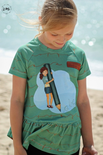 Jersey-Stoff Schule Einschulung 