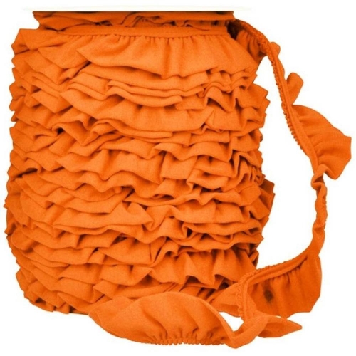 Liebchen-Jersey Volantband (30mm) #shiny orange (1,0m)