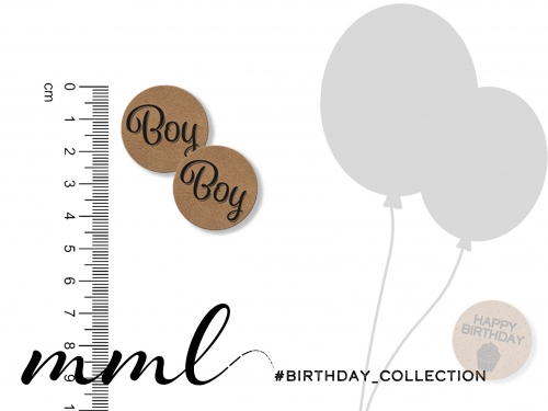 Kunstleder-Label-Set #Boy (2er-Set Birthday Collection)