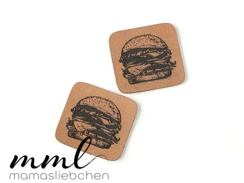 Kunstleder-Label-Set #Burgerlove (2er-Set)