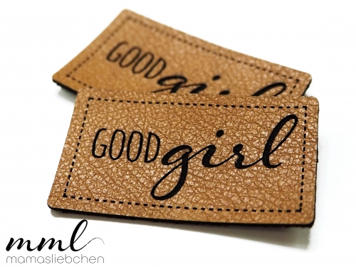Kunstleder-Label-Set #good girl (2er-Set)