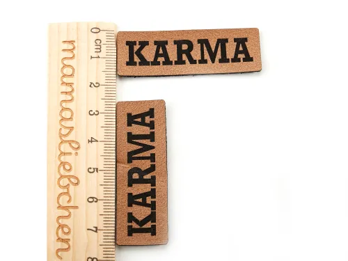 Kunstleder-Label-Set #KARMA (2er-Set)