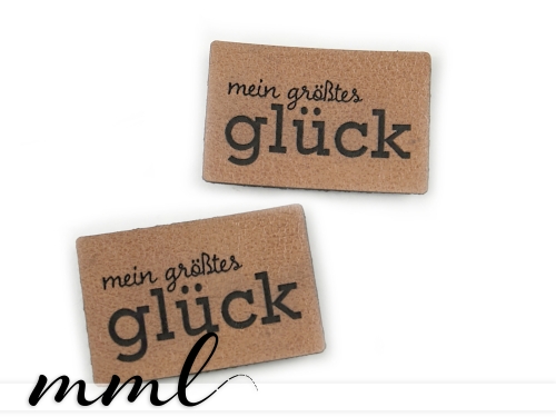 Kunstleder-Label-Set #mein größtes Glück (2er-Set)