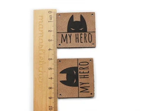 Kunstleder-Label-Set #My Hero (2er-Set)