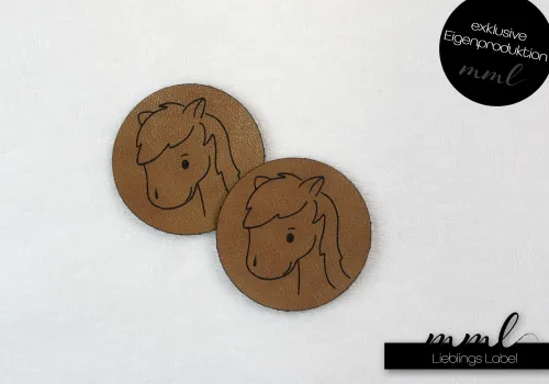 Kunstleder-Label-Set #Pferd (2er-Set)