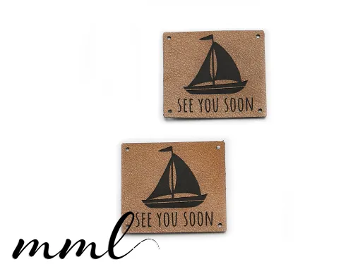 Kunstleder-Label-Set #See you soon (2er-Set)