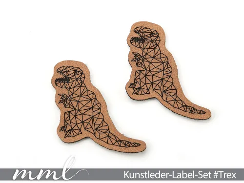 Kunstleder-Label-Set #Trex (2er-Set)