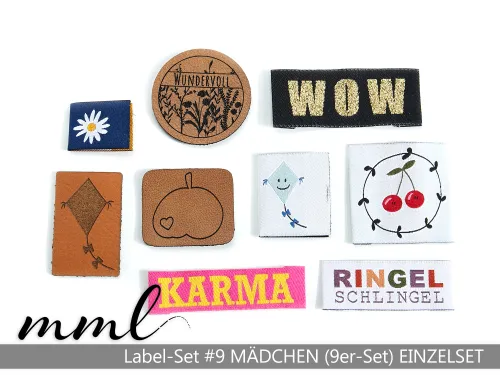 Label-Set #9 MÄDCHEN (9er-Set) EINZELSET