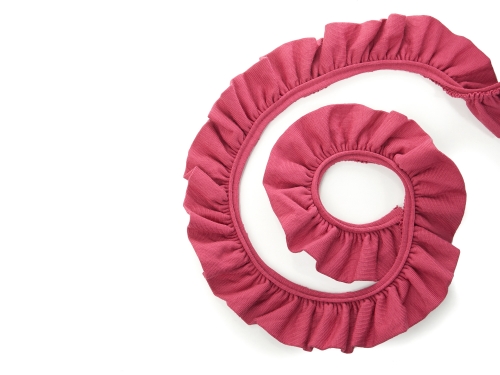 Liebchen-Jersey Volantband (30mm) #dunkelpink (1,0m)