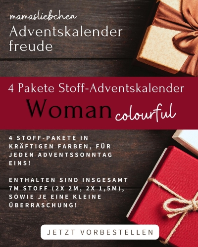 mamasliebchen Stoff-Adventskalender 2025 Damen colorful