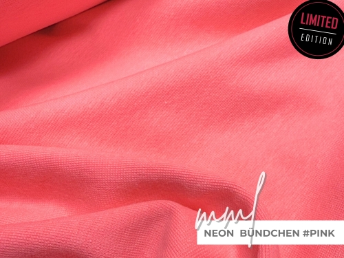 NEON Soft Bündchen pink #neonpink hellpink meliert rosa