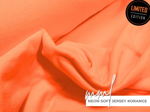 NEON Soft Jersey orange #neonorange hellorange meliert leuchtend