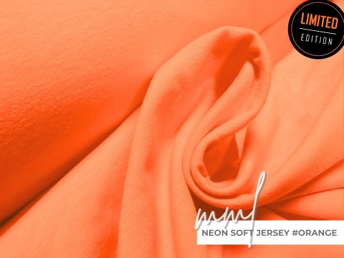 NEON Soft Jersey orange #neonorange hellorange meliert leuchtend