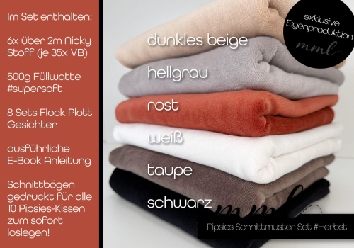 Pipsies #Herbst DIY-Näh-Set (Schnitte, Stoffe und Zubehör)