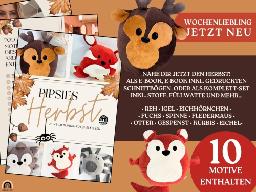 Pipsies #Herbst DIY-Näh-Set (Schnitte, Stoffe und Zubehör)