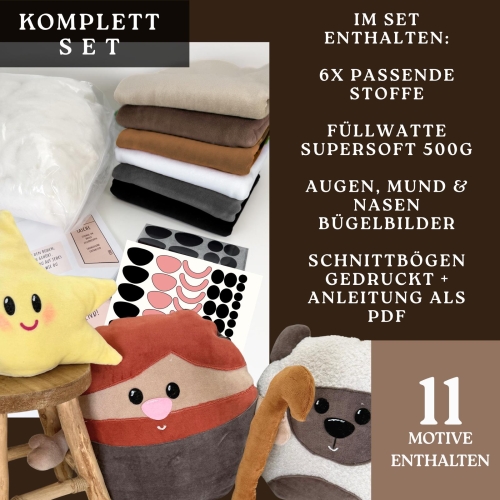 Pipsies #Krippe DIY-Näh-Set (Schnitte, Stoffe und Zubehör)