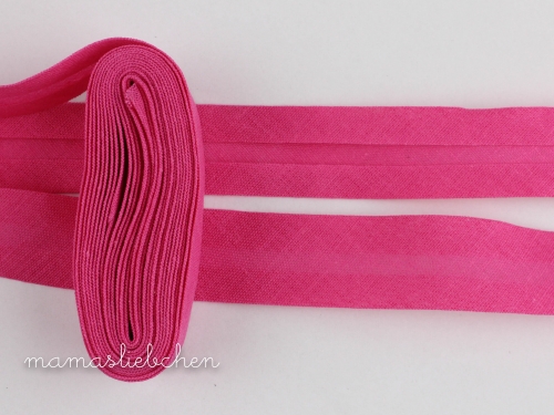 Schrägband Uni, 3 m pro Stück #fuchsia