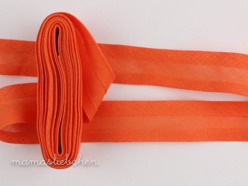 Schrägband Uni, 3 m pro Stück #orange